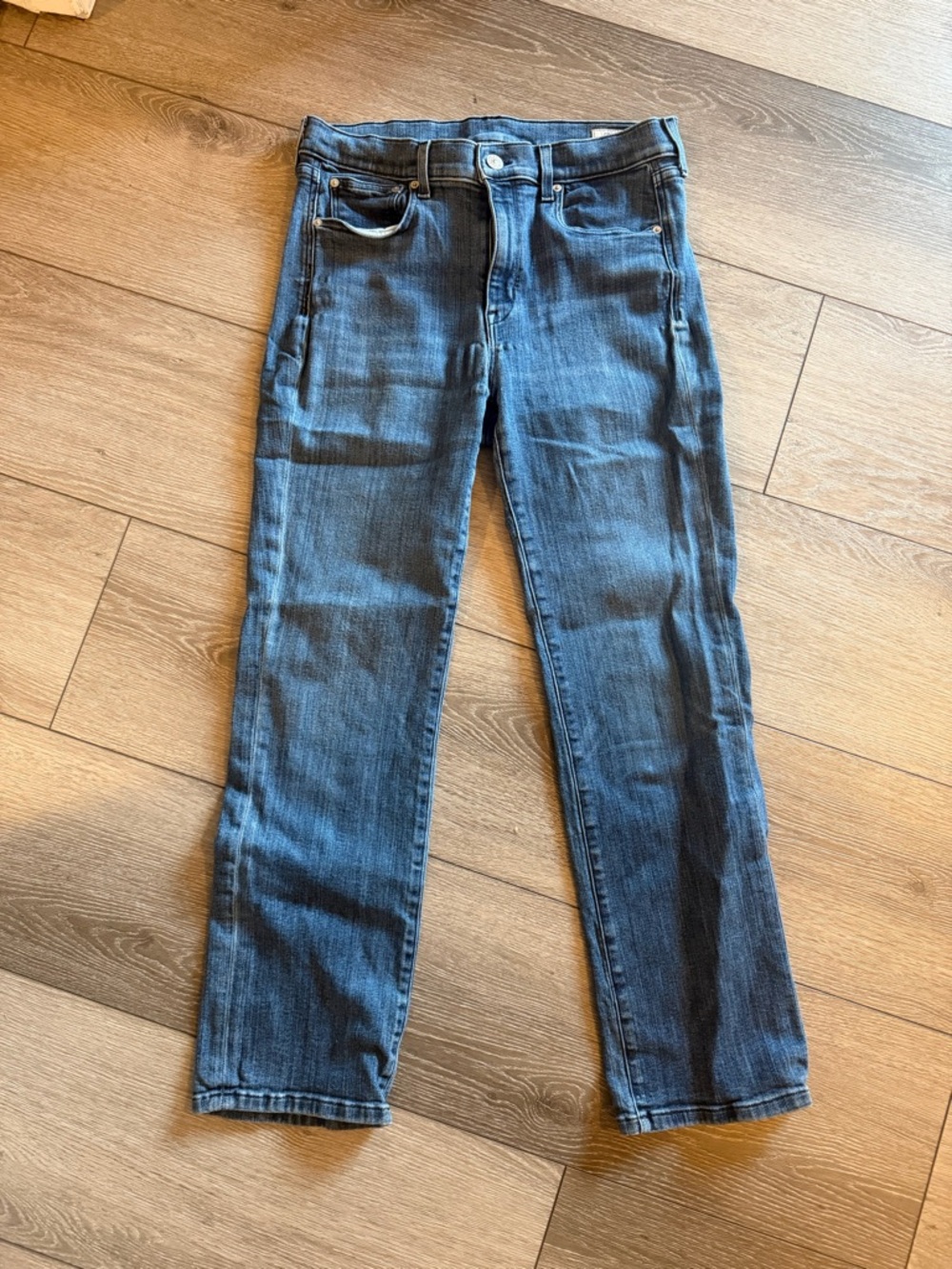 AYR Men's Dark Blue Straight-Leg Jeans